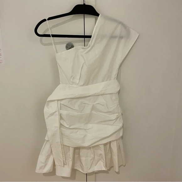 10 Crosby Derek Lam White One Shoulder Dress Size 0 - Picture 5 of 9